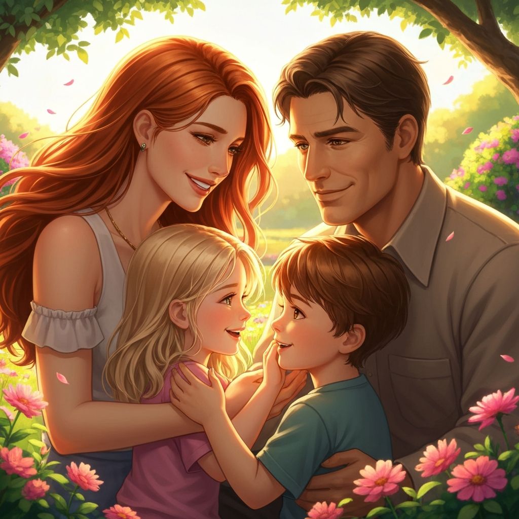 Счастливая семья вместе